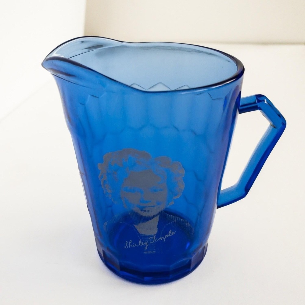 Hazel-Atlas Creamer Pitcher‎ Unisex OS Cobalt Blue Shirley Temple Glass
